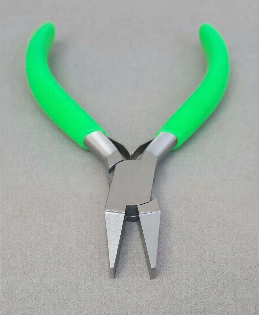 Short/ Small Flat Nose Pliers for Jewellery Making, PVC Handle, 125mm, Smooth Jaw Pliers for Beading and Crafts | Jewellery Making Tools | Toolsmith Ltd UK