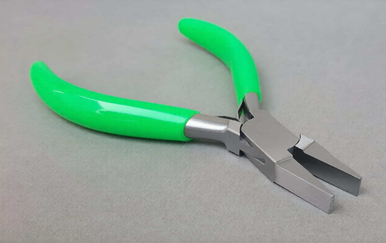Short/ Small Flat Nose Pliers for Jewellery Making, PVC Handle, 125mm, Smooth Jaw Pliers for Beading and Crafts | Jewellery Making Tools | Toolsmith Ltd UK