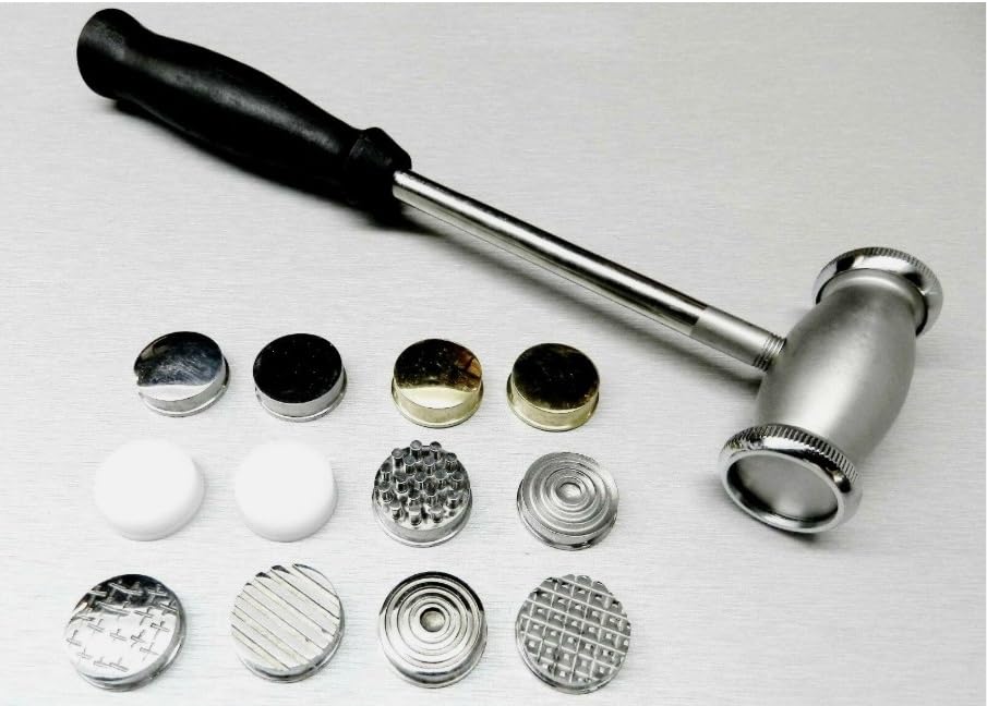 Metal Texturing Hammer with 12 Interchangeable Pattern Faces for Jewellery Design | Jewellery Making Tools | Toolsmith Ltd UK