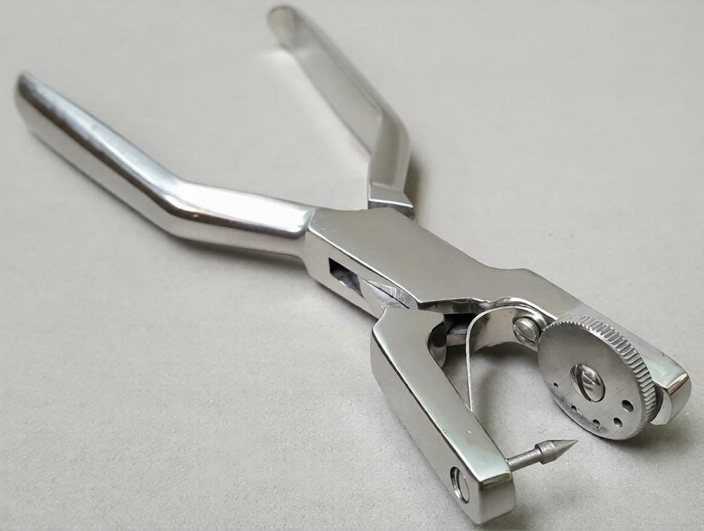 Heavy Duty Rotary 5 Hole Punch Pliers, Stainless Steel, 7 Inch, 0.8-2mm Hole Size, for Metal and Leather Sheets | Jewellery Making Tools | Toolsmith Ltd UK