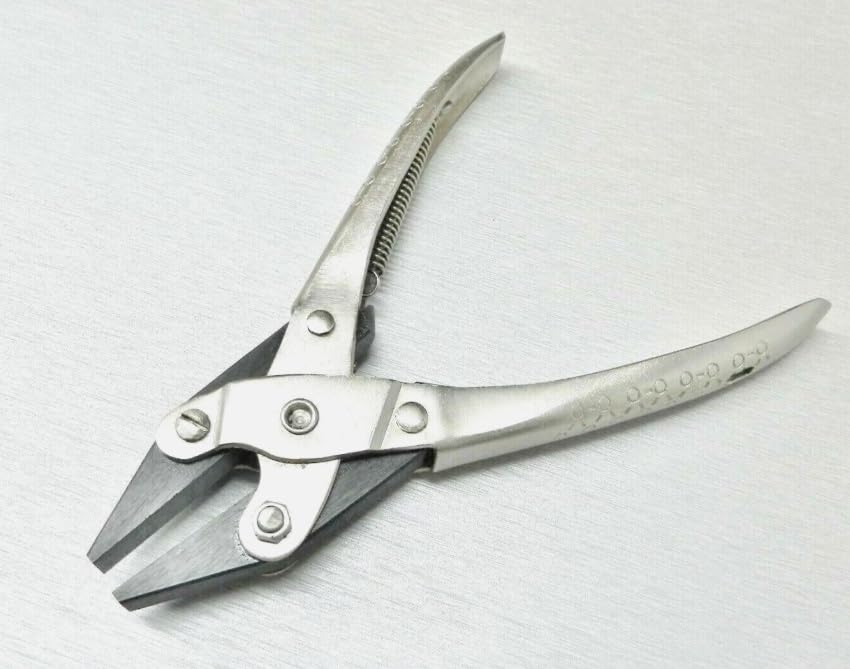 Smooth Flat Nose Parallel Action Pliers with Spring, 140 mm Jewellery Making Crafts Tool | Jewellery Making Tools | Toolsmith Ltd UK