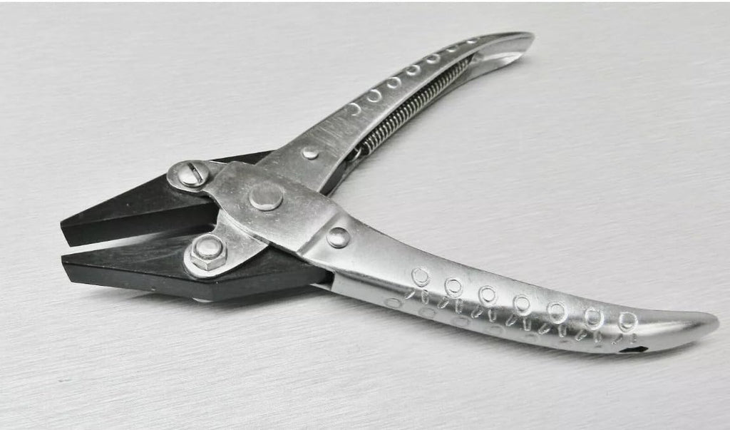 Smooth Flat Nose Parallel Action Pliers with Spring, 140 mm Jewellery Making Crafts Tool | Jewellery Making Tools | Toolsmith Ltd UK