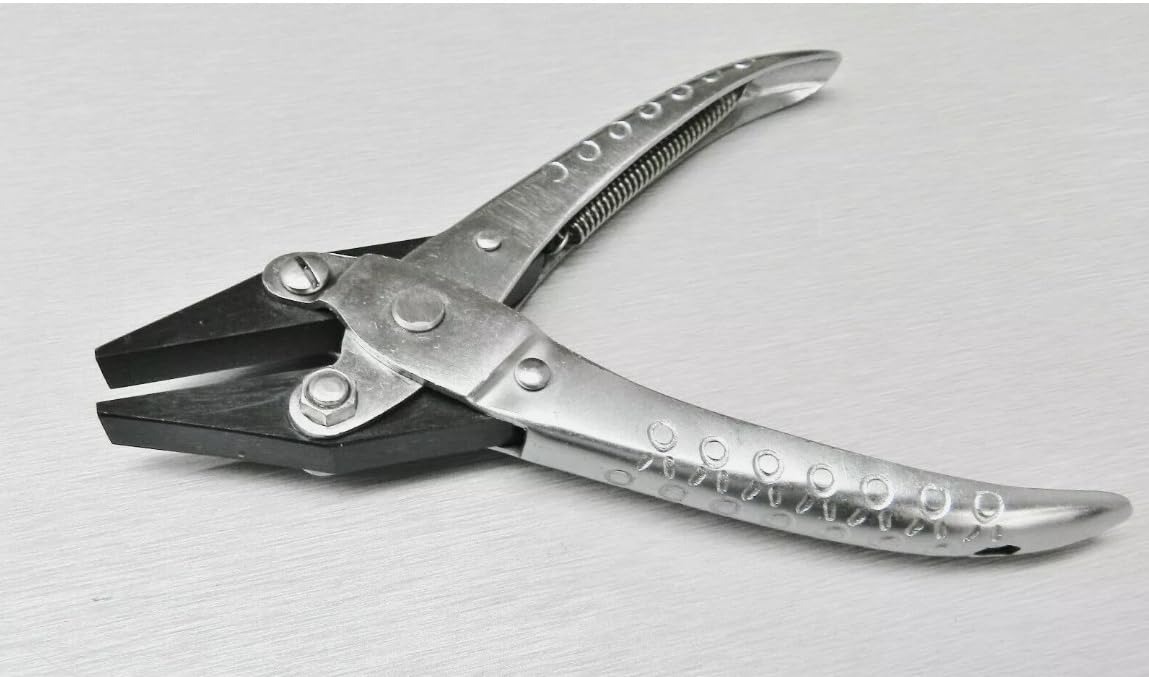 Smooth Flat Nose Parallel Action Pliers with Spring, 140 mm Jewellery Making Crafts Tool | Jewellery Making Tools | Toolsmith Ltd UK