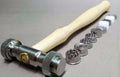 Metal Texturing Hammer with 12 Interchangeable Pattern Faces, Wooden Handle, Jewellery Making and Repousse Tool Set | Jewellery Making Tools | Toolsmith Ltd UK