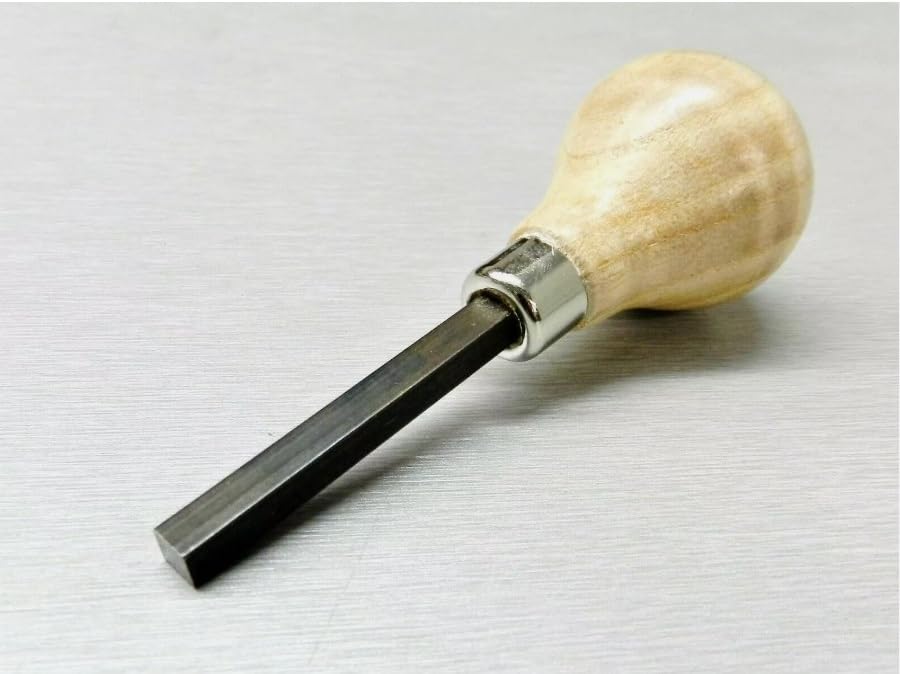 Professional Jewellers Stone Setting Prong Pusher Tool, Square Steel Face, Wooden Handle | Jewellery Making Tools | Toolsmith Ltd UK