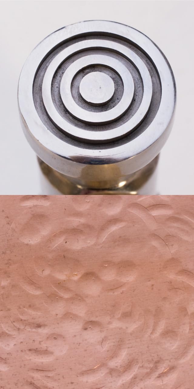 Metalworking Hammer with Bullseye Pattern, Round Texturing Head, Jewellery Making Tool | Jewellery Making Tools | Toolsmith Ltd UK