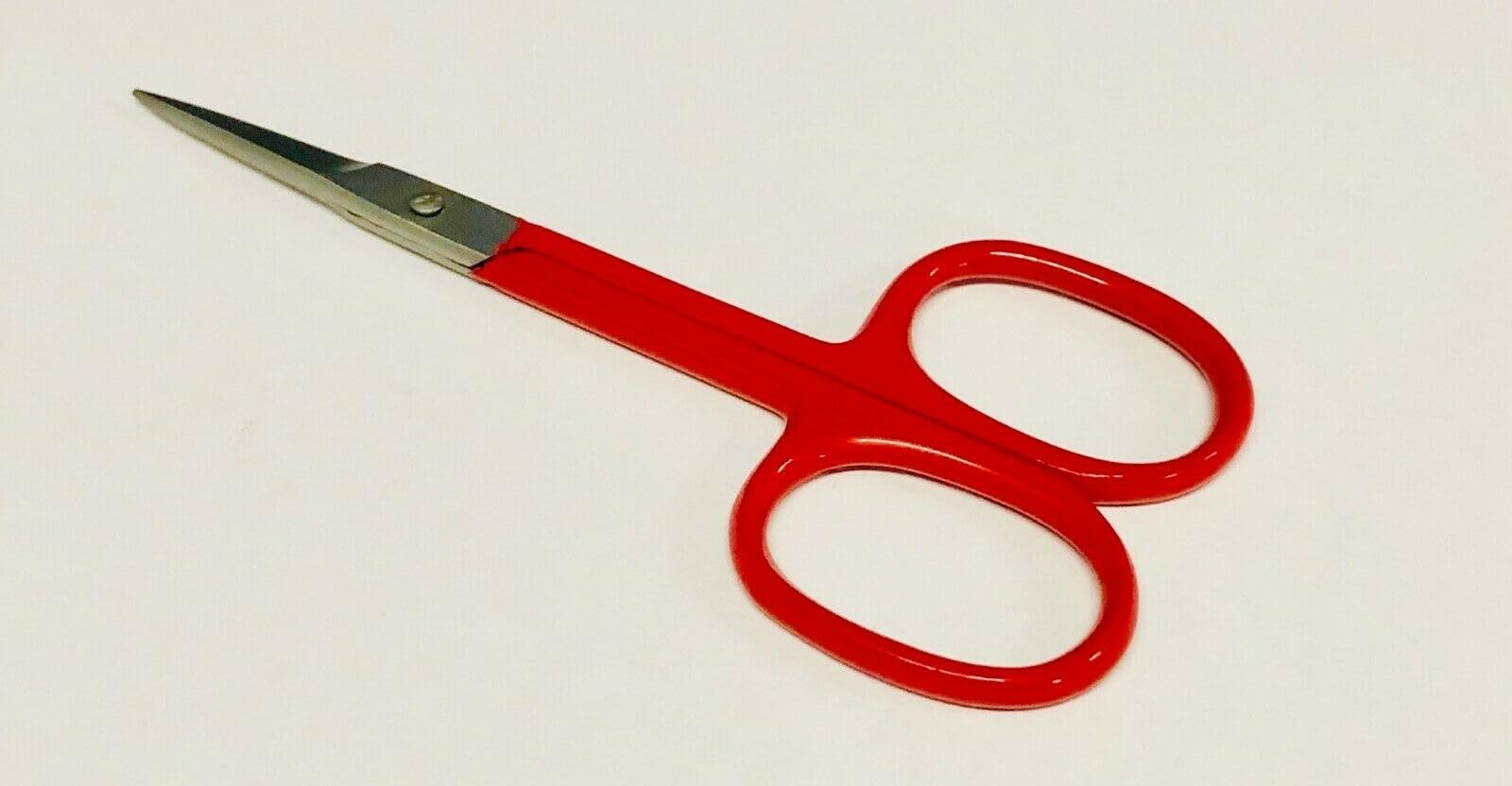 Red Straight Scissors, 3.5 Inch, Stainless Steel Blades, for Beading, Embroidery, Crafts, Manicure, Pedicure, Sewing | Beauty & Nail Tools | Toolsmith Ltd UK