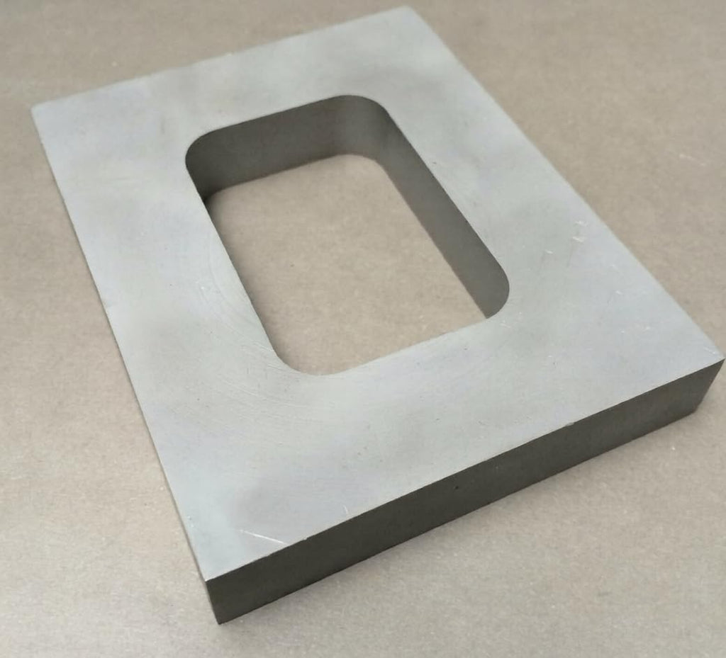 Aluminum Mould Frame for Rubber Casting, Single Cavity Vulcanizer, 15mm Thickness, 4-1/8" x 3-1/2" Size | Jewellery Making Tools | Toolsmith Ltd UK