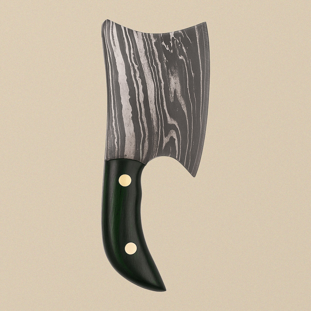 Miniature Skinner Knife, 51mm Damascus Steel Blade with Pakkawood Handle and Leather Sheath | Knife | Toolsmith Ltd UK