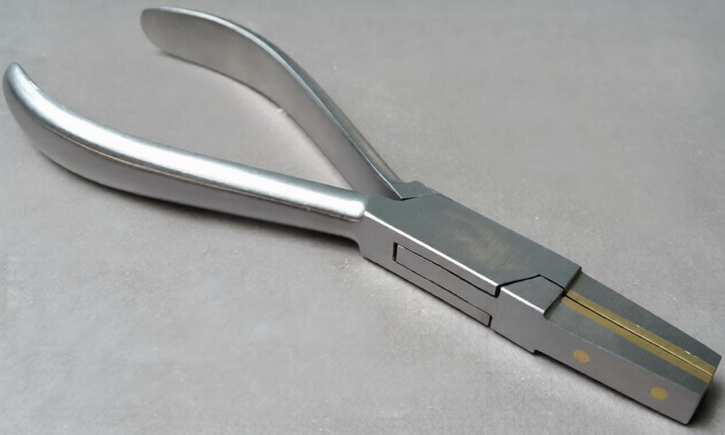 Flat Nose Pliers with Brass-Lined Soft Jaws, for Forming, Holding and Bending, Premium Steel Construction | Jewellery Making Tools | Toolsmith Ltd UK