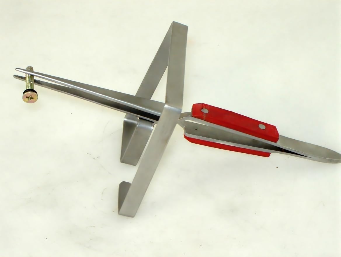 Fibre Grip Cross Lock Tweezers with Stand, Straight Tip, Hands Free Soldering Tool | Jewellery Making Tools | Toolsmith Ltd UK
