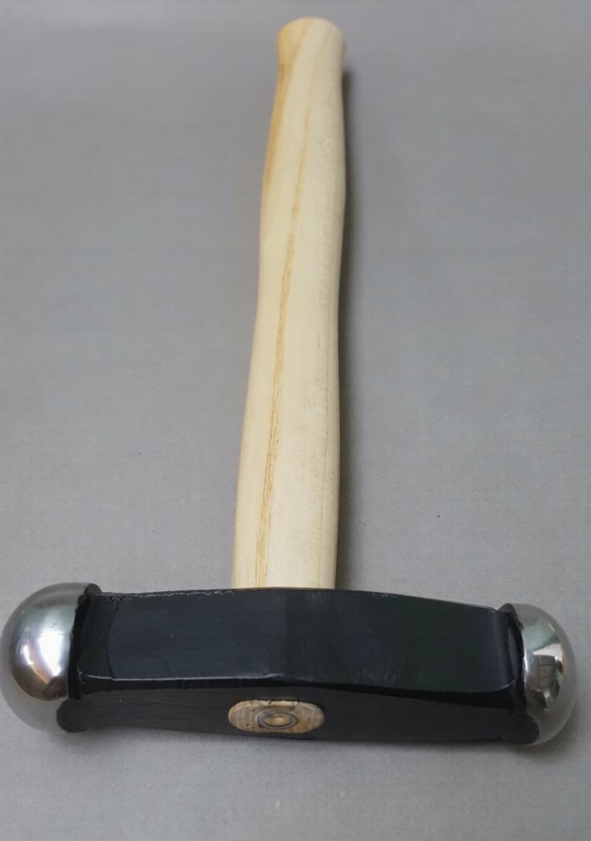Round Full Dome and Bowed Face Embossing Hammer, 16 oz, Repousse Silver Metal Smith, 11-3/4 Inch | Jewellery Making Tools | Toolsmith Ltd UK
