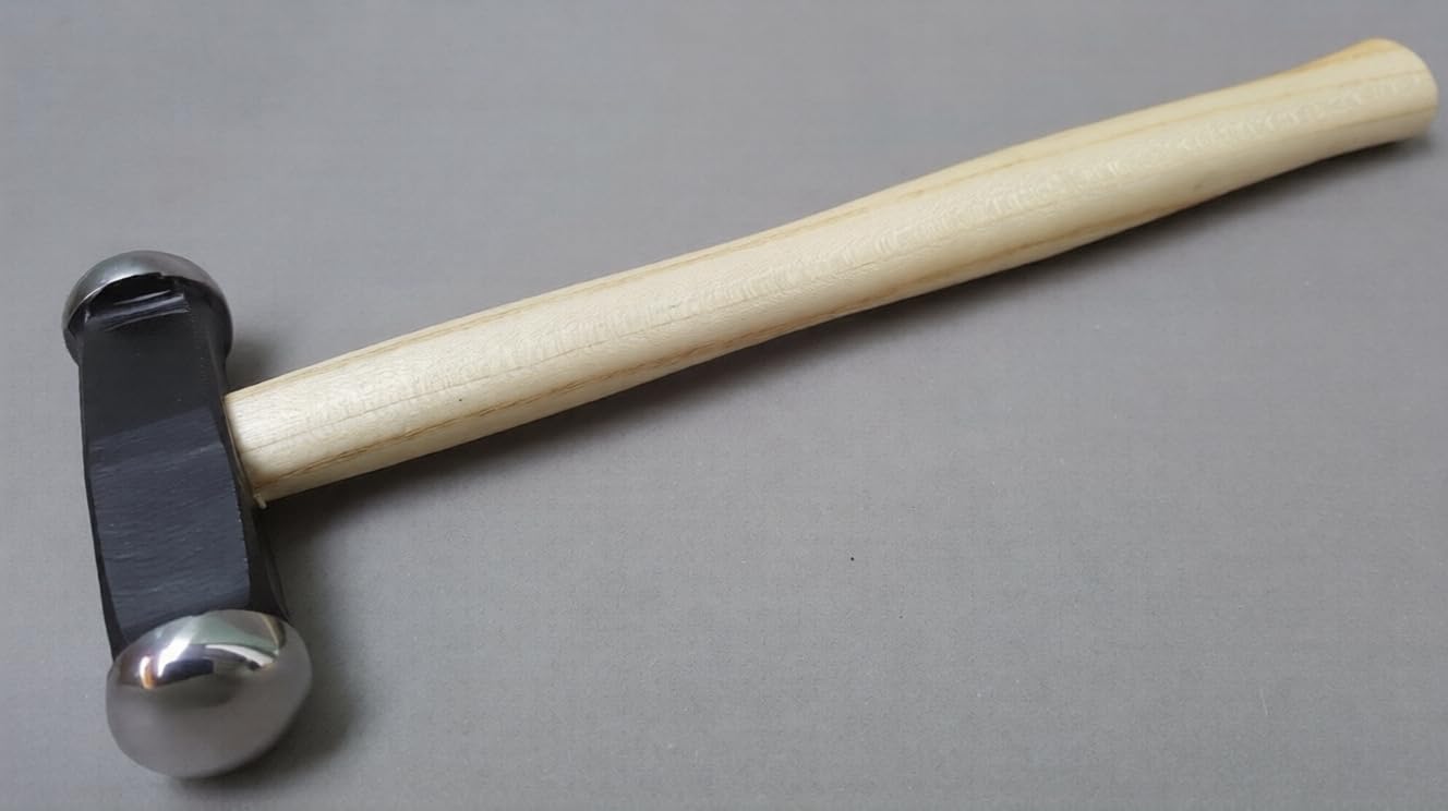Round Full Dome and Bowed Face Embossing Hammer, 16 oz, Repousse Silver Metal Smith, 11-3/4 Inch | Jewellery Making Tools | Toolsmith Ltd UK