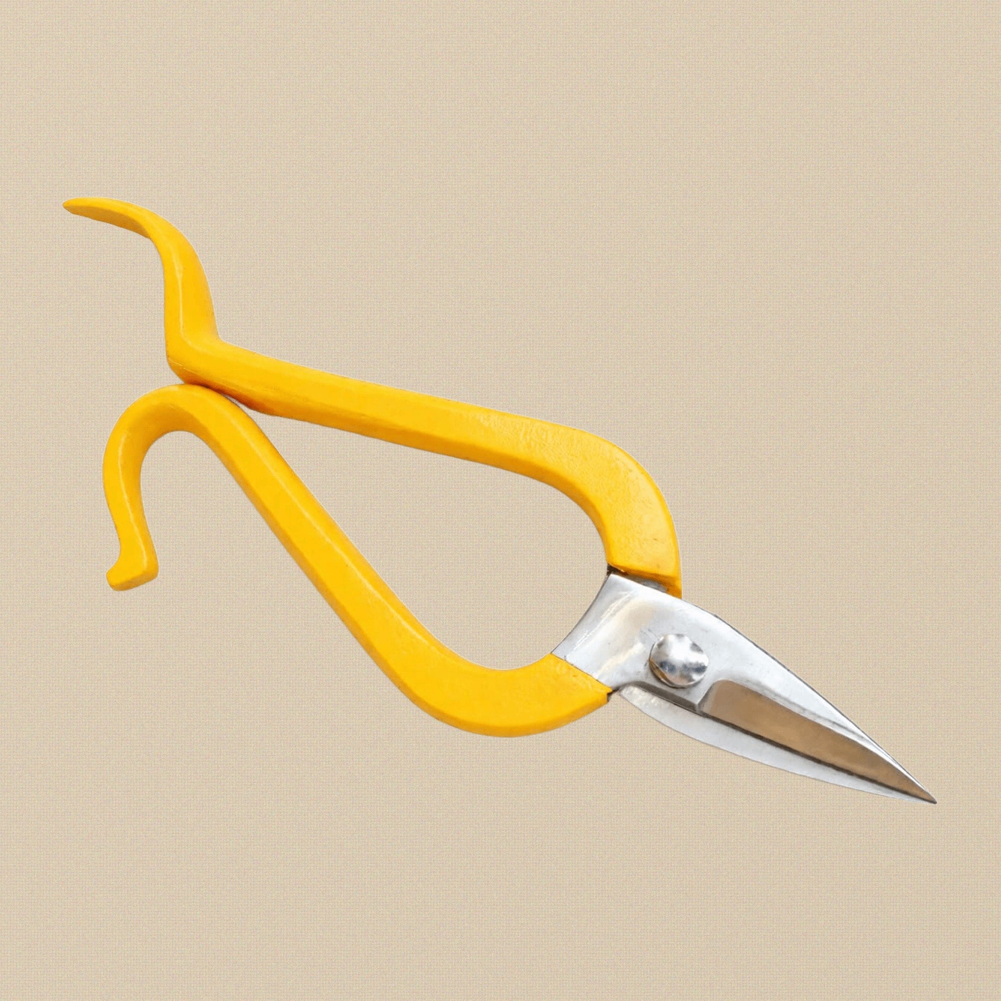 Heavy Duty Jewellers Shear, Stainless Steel Short Blade, Curved Yellow Handles, 5-1/5 Inch, for Jewellery, Hobby and Crafts | Jewellery Making Tools | Toolsmith Ltd UK