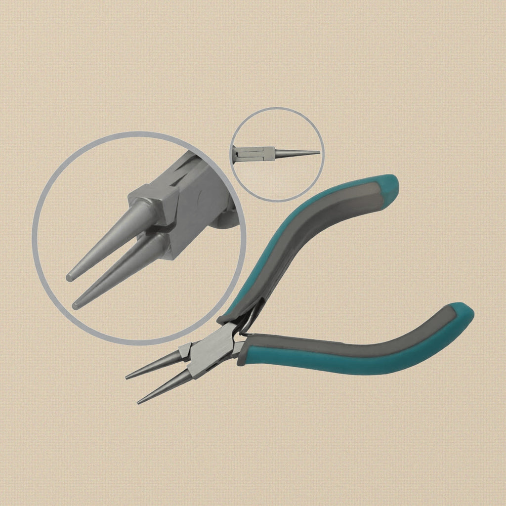 Round Nose Pliers, 4.75 Inch, Stainless Steel, Slim Ergonomic Two Toned Grips, Phthalate Free, Jewellers Hobby Tool | Jewellery Making Tools | Toolsmith Ltd UK