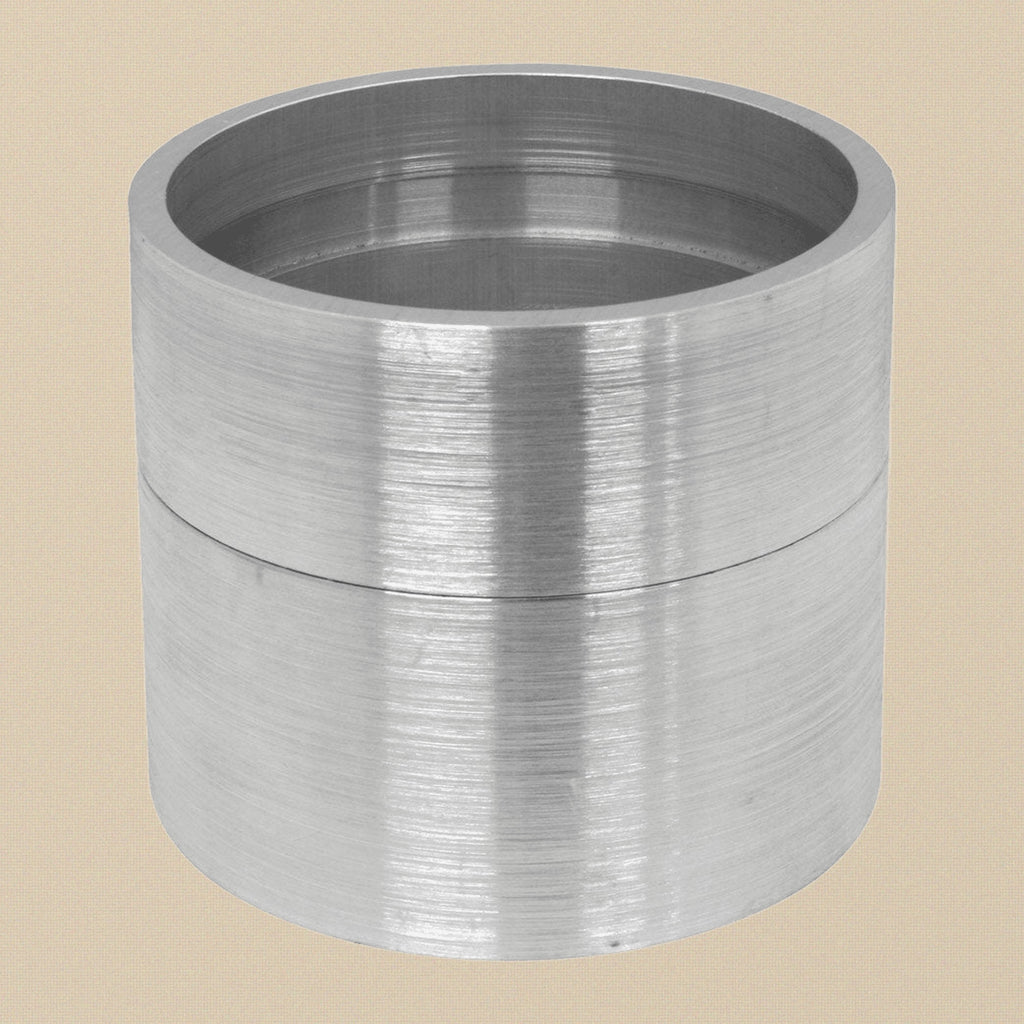 60mm x 60mm Aluminium Sand Casting Mould Rings, 2-Part Set for Delft Clay and Petrobond | Jewellery Making Tools | Toolsmith Ltd UK