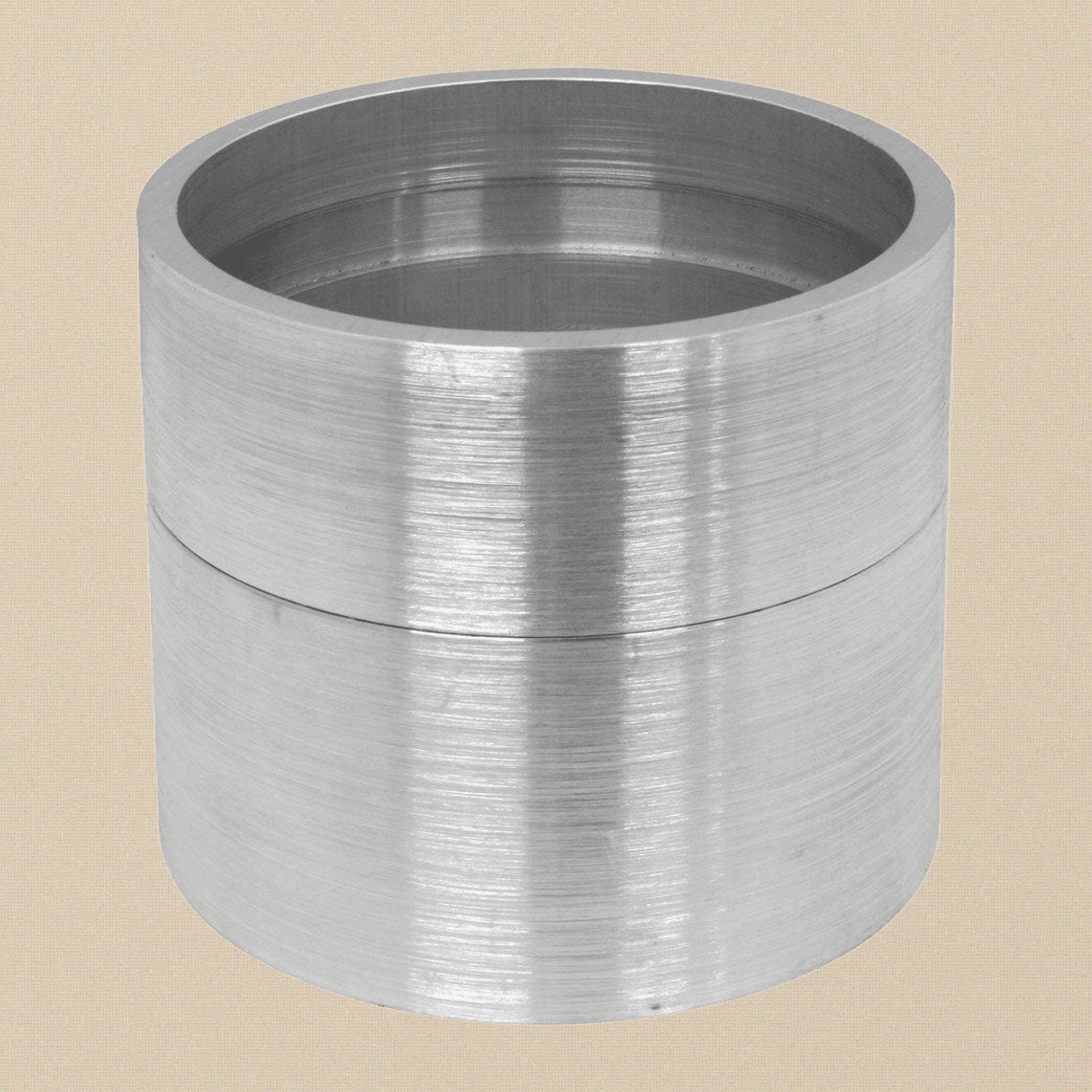 60mm x 60mm Aluminium Sand Casting Mould Rings, 2-Part Set for Delft Clay and Petrobond | Jewellery Making Tools | Toolsmith Ltd UK