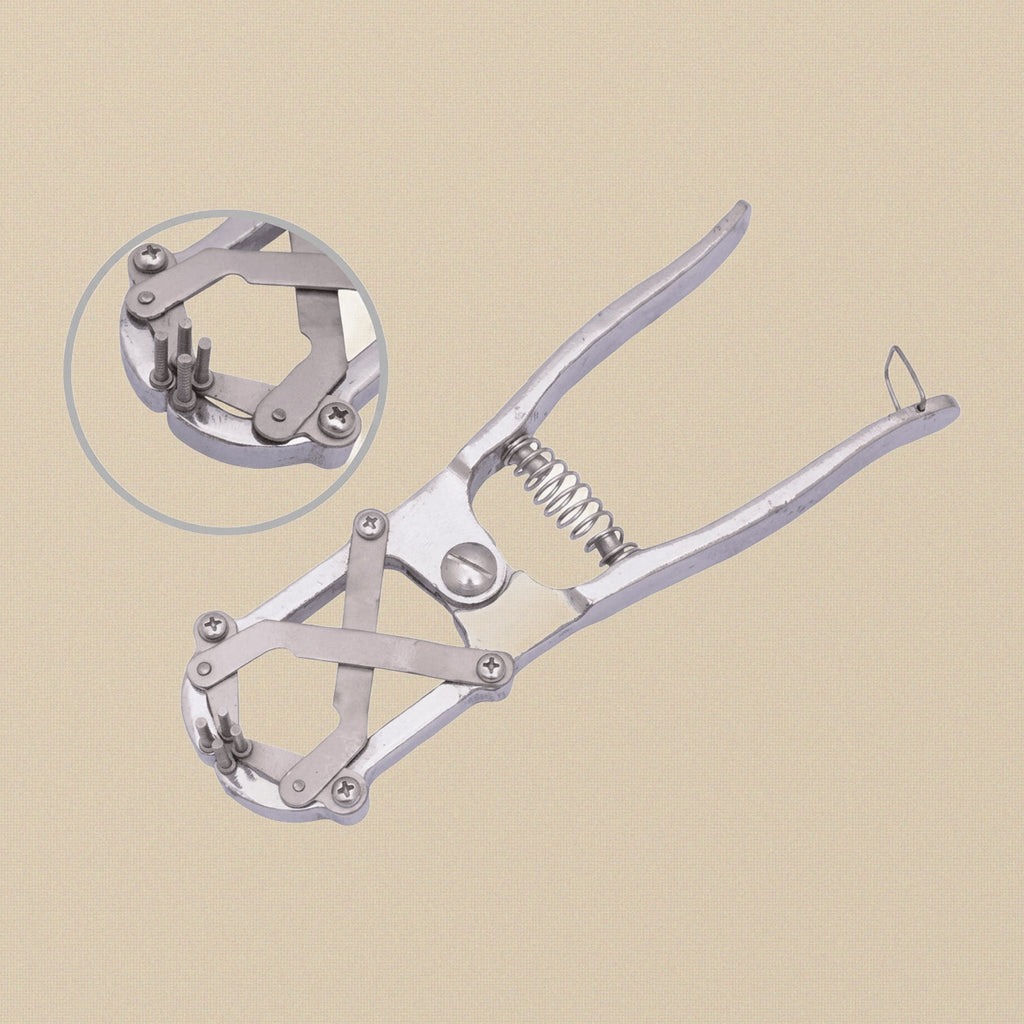 Professional Veterinary Elastrator Pliers, Large Pewter Castrating Rubber Ring Applicator Tool | Pet Grooming Tools | Toolsmith Ltd UK