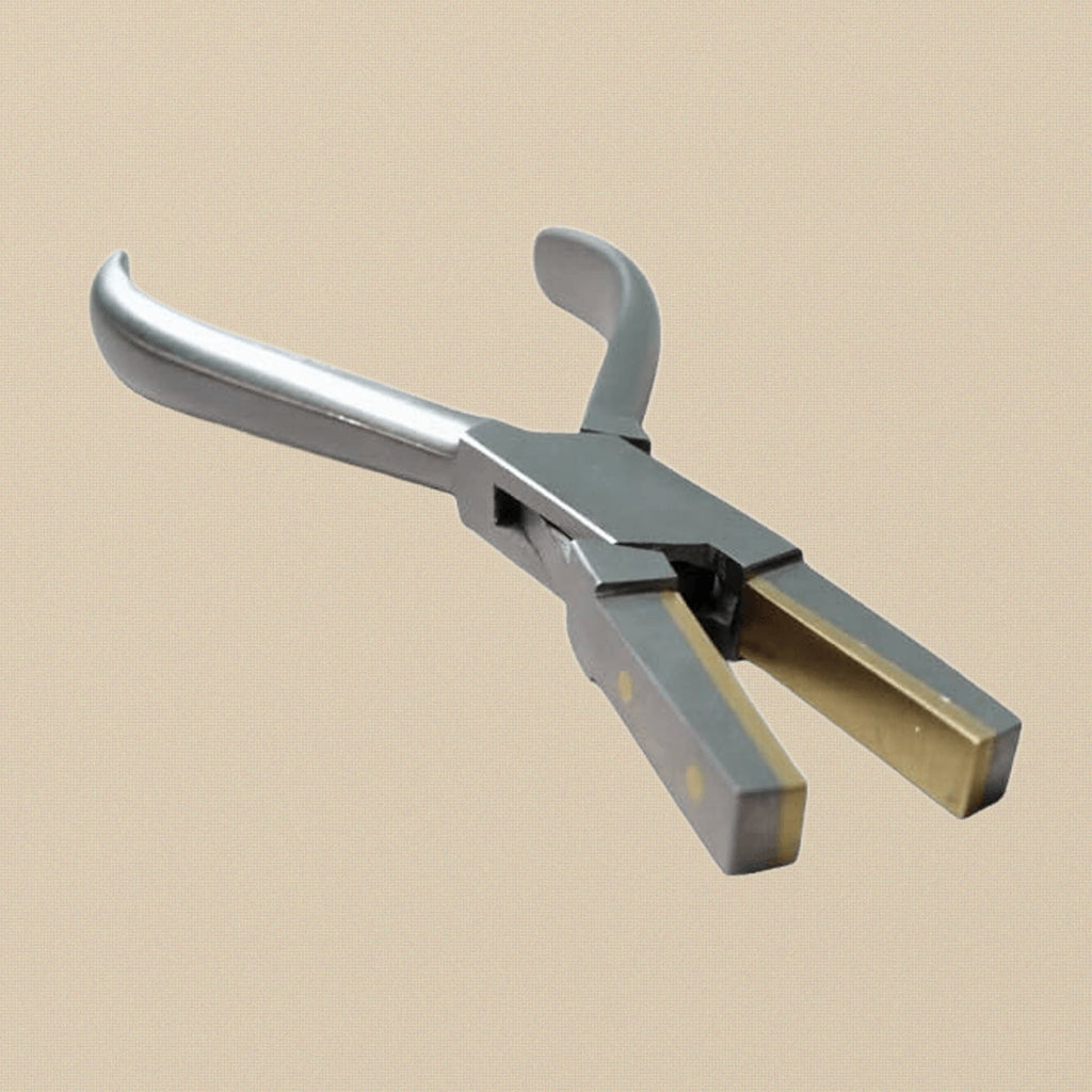 Flat Nose Pliers with Brass-Lined Soft Jaws, for Forming, Holding and Bending, Premium Steel Construction | Jewellery Making Tools | Toolsmith Ltd UK