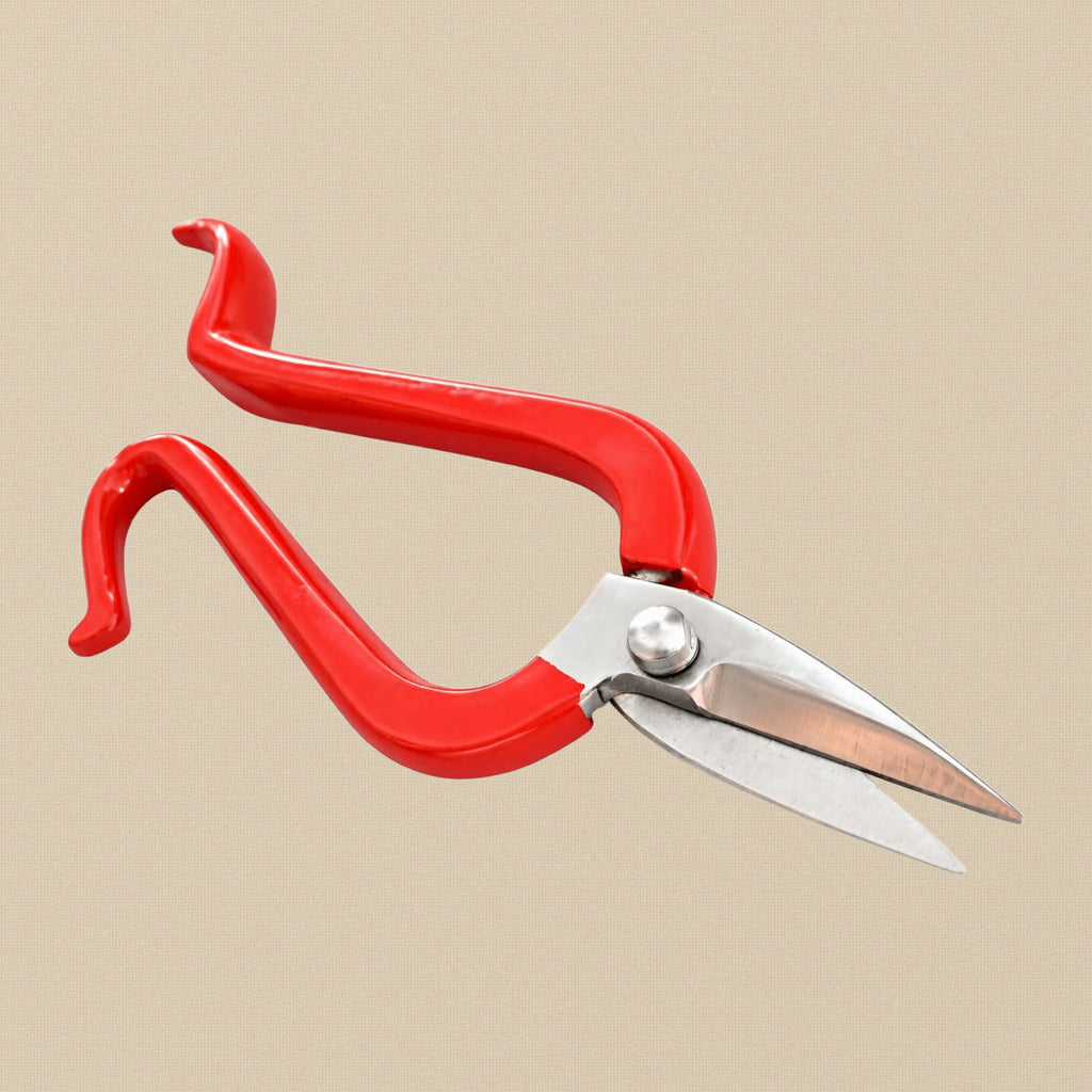 Heavy Duty Jewellers Shear with Stainless Steel Short Blade, Curved Red Handles, 5-1/2 Inch, for Jewellery, Hobby and Crafts | Jewellery Making Tools | Toolsmith Ltd UK