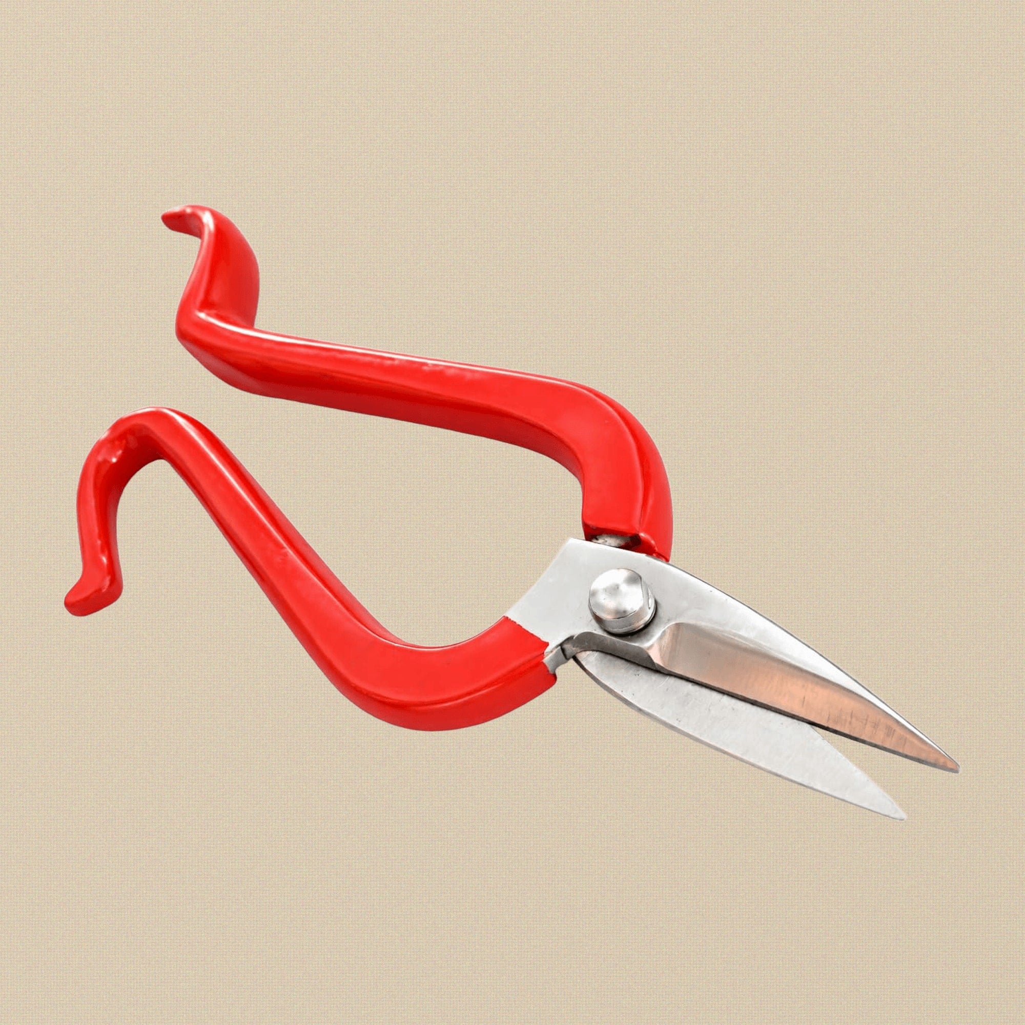 Heavy Duty Jewellers Shear with Stainless Steel Short Blade, Curved Red Handles, 5-1/2 Inch, for Jewellery, Hobby and Crafts | Jewellery Making Tools | Toolsmith Ltd UK
