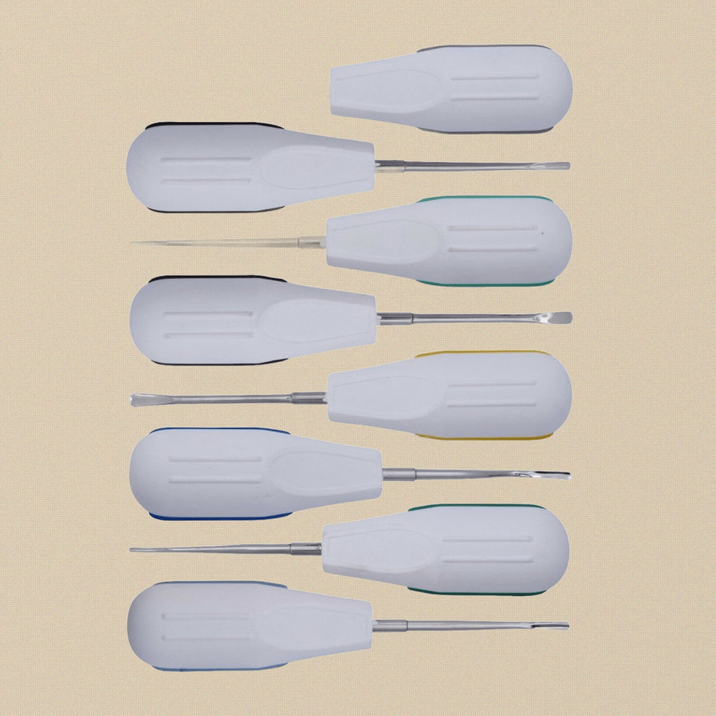 Precision Elevator & Lever Set, 8-Piece Surgical Steel, in Faux Leather Case | Surgical Instruments | Toolsmith Ltd UK