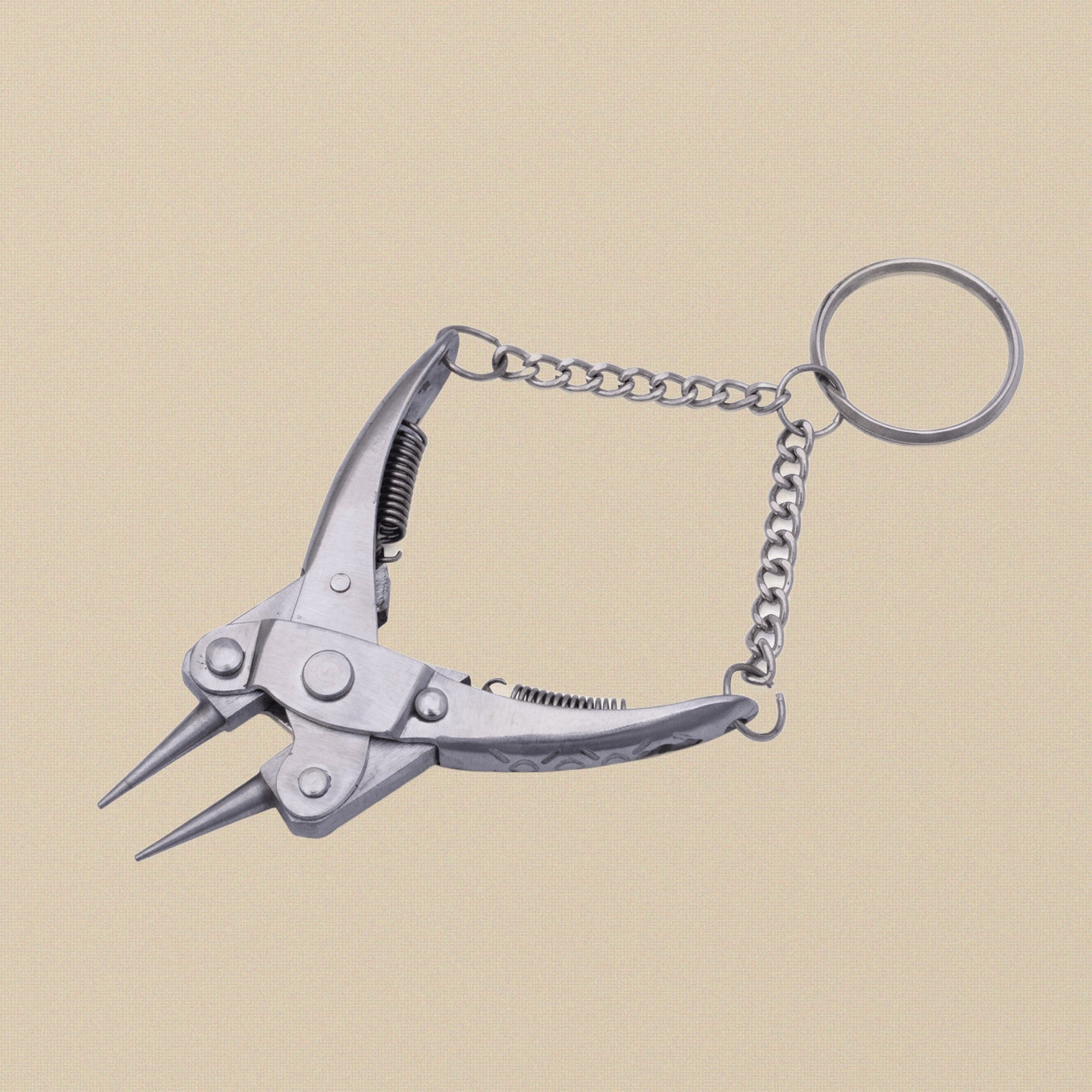 Mini Round Nose Pliers Keychain, 7.6 cm/ 3" Parallel Action, Jewellery Making Tool, Fully Workable | Jewellery Making Tools | Toolsmith Ltd UK