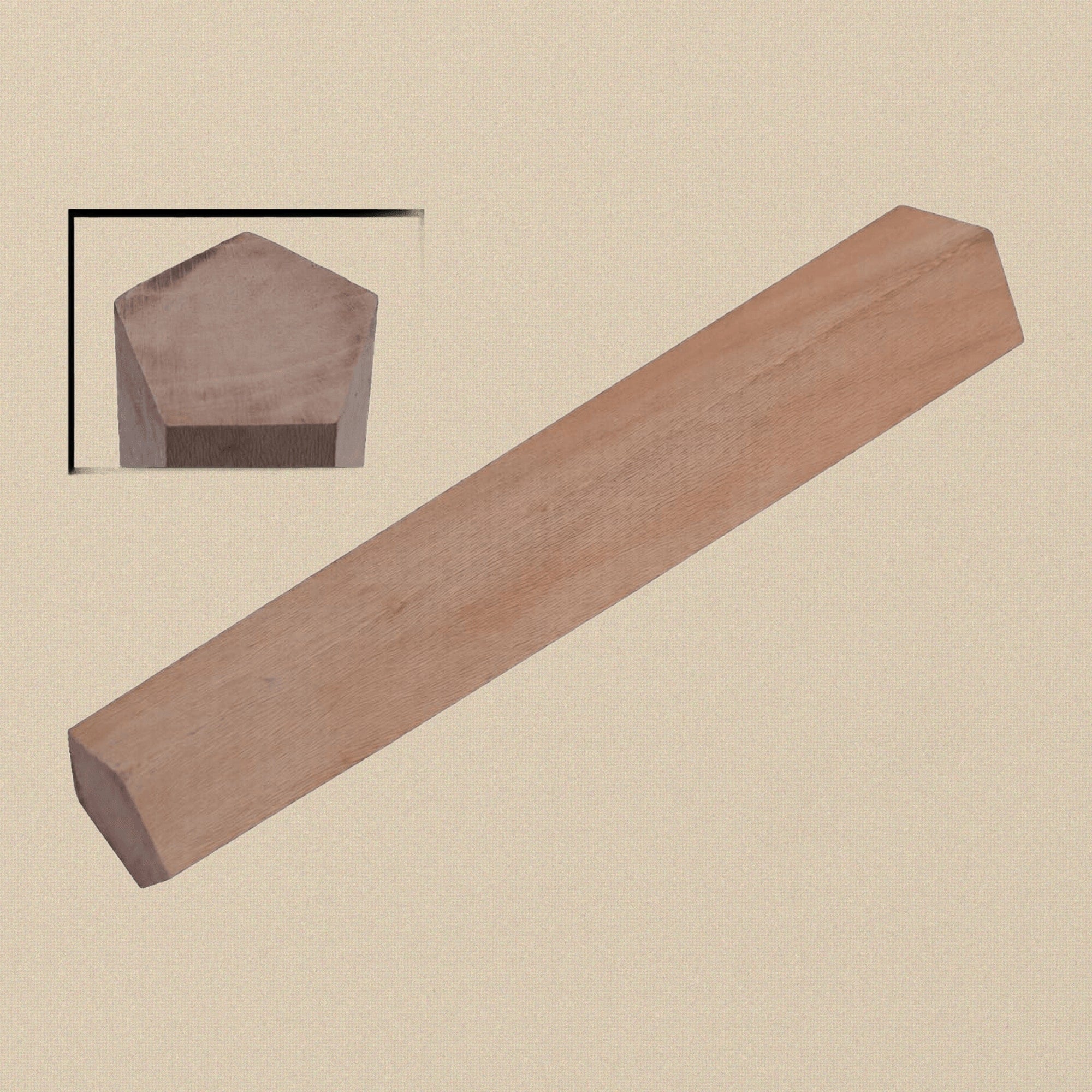 Pentagonal Wood Bracelet Mandrel, Bangle Jewellery Hammering Forming Shaping Tool, 14 Inch | Jewellery Making Tools | Toolsmith Ltd UK
