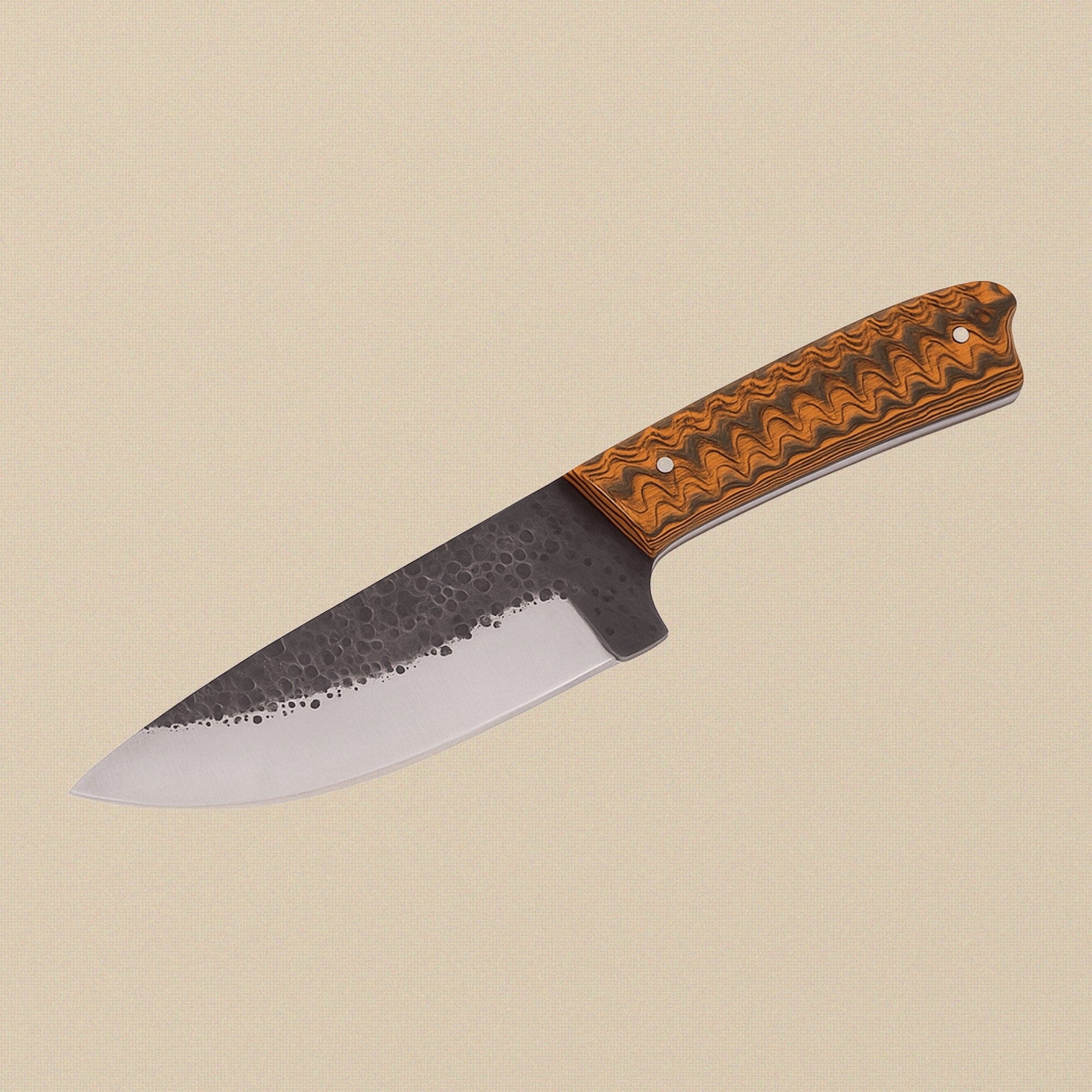 D2 Steel Skinner Knife with Textured 4.5-inch Blade, Pakkawood Handle and Leather Sheath | Fixed-Blade Knife | Toolsmith Ltd UK