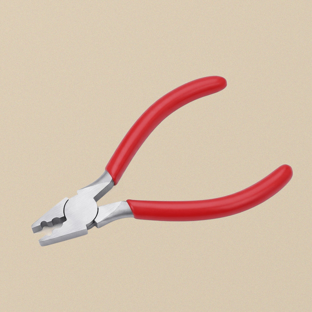 Fold Over Leather & Suedu Crimping Pliers, Smooth Round Finish, 9 mm Jaws | Jewellery Making Tools | Toolsmith Ltd UK