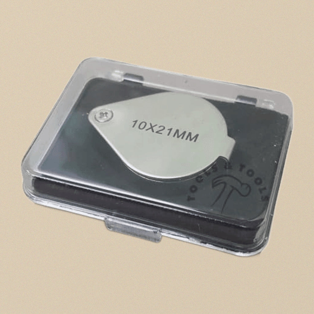 Jeweller's Magnifying Glass Loupe, 10x21mm, Portable Watch Repair Tool with Case | Watch & Clock Tools | Toolsmith Ltd UK