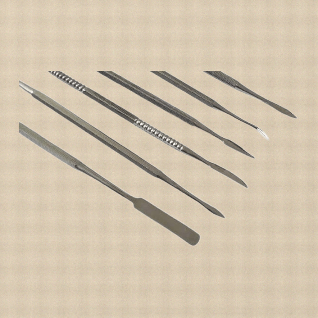 Professional 6 Piece Wax Carving Tools Set, Stainless Steel, Double Ended, Clay Sculpting and Modelling Instruments | Hobby & Craft Tools | Toolsmith Ltd UK