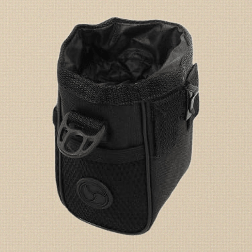 Black Pets Training Treat Pouch, 6" x 3" Dog Cat Premium Treat Bag with Detachable Shoulder Strap, Waist Clip Dispenser for Puppy Obedience Training | Pet Grooming Tools | Toolsmith Ltd UK