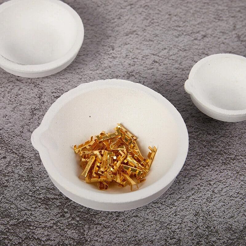 Ceramic Crucible Dish, Fused Silica Material, 550 Grams, 4-Inch Diameter, High Temperature Heat Resistant for Melting Casting Gold Silver Copper | Jewellery Making Tools | Toolsmith Ltd UK