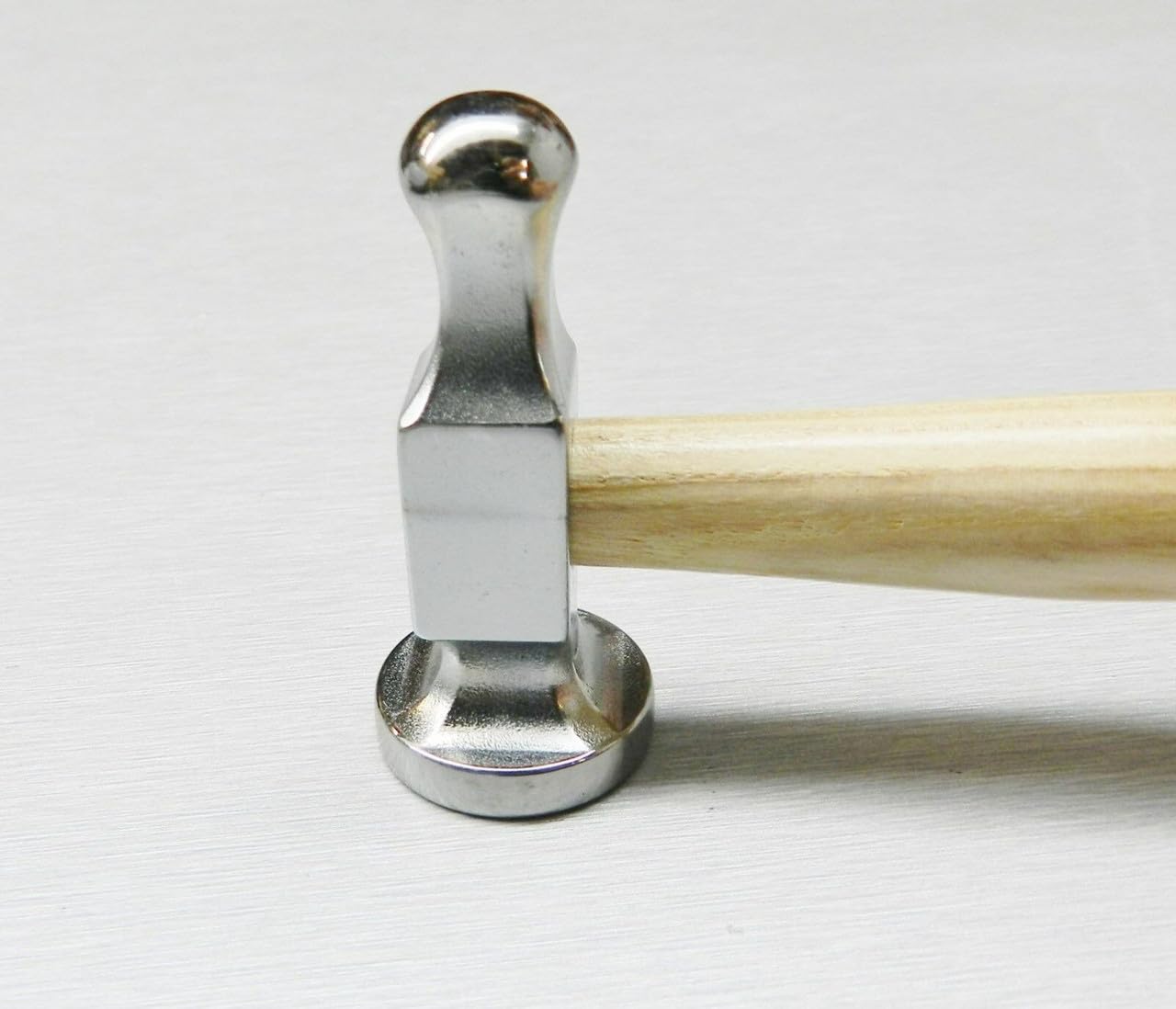 Chasing Hammer Jewellery Tool, 22mm Flat Face Metal Repousse, Silver Smith Metalworking Hammer with Wooden Handle | Jewellery Making Tools | Toolsmith Ltd UK