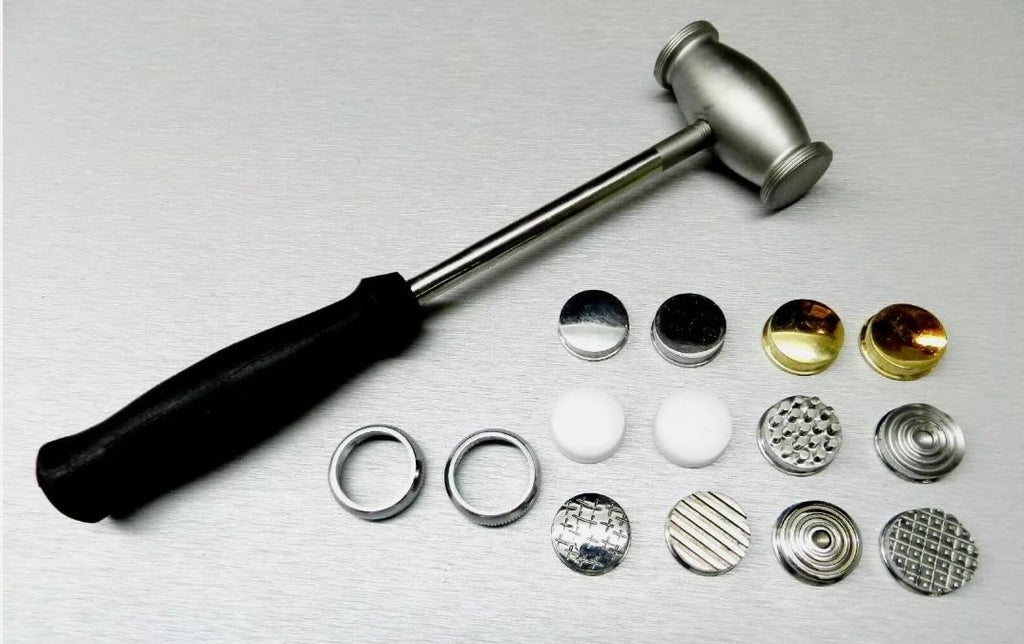 Metal Texturing Hammer with 12 Interchangeable Pattern Faces for Jewellery Design | Jewellery Making Tools | Toolsmith Ltd UK