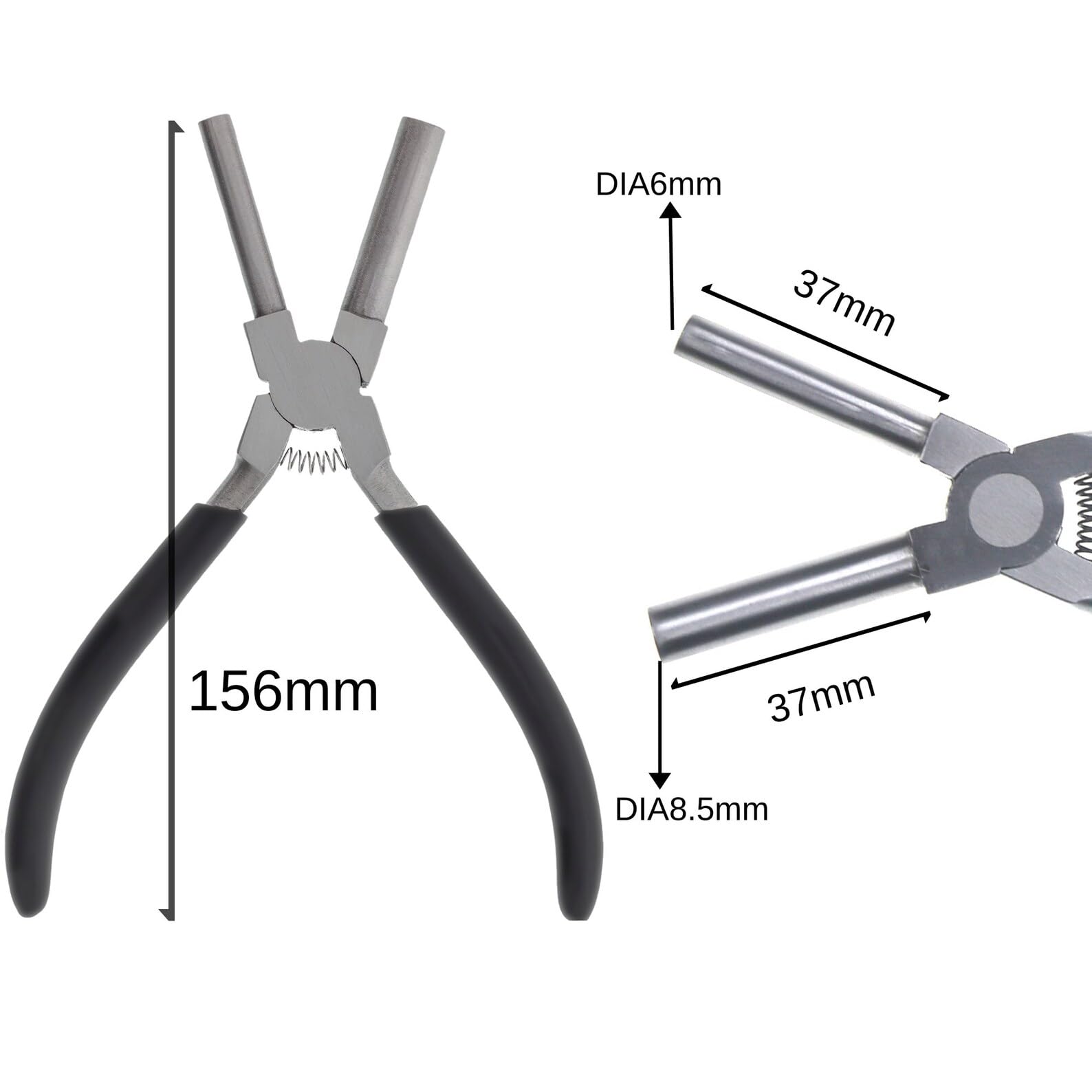 Round Bail Making Pliers, 6 mm and 8.5 mm with Spring, Wire Looping, Crafts, 15.25cm | Jewellery Making Tools | Toolsmith Ltd UK