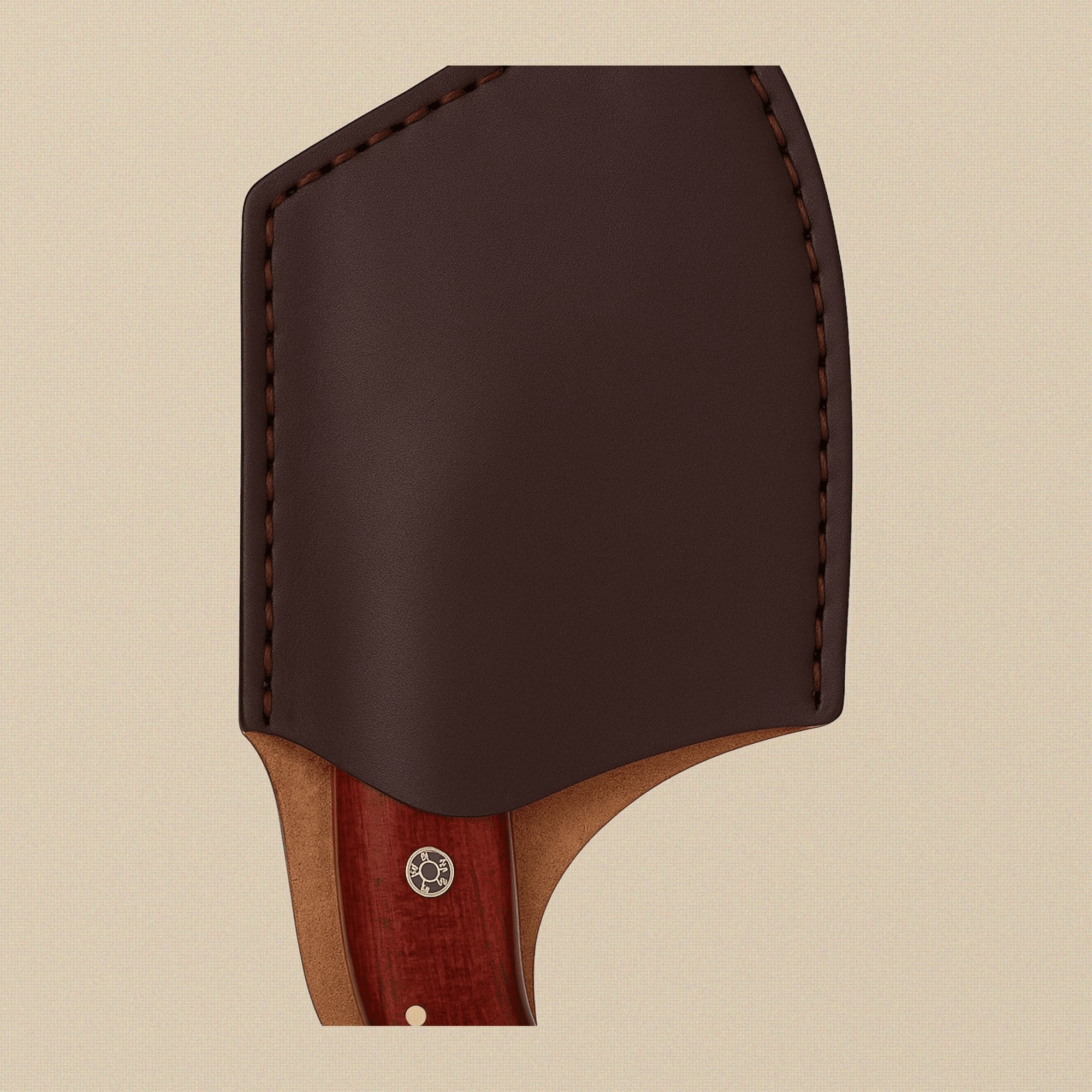 Damascus Steel Hatchet, 190mm, with Exotic Wood Handle and Leather Sheath | Hatchet | Toolsmith Ltd UK