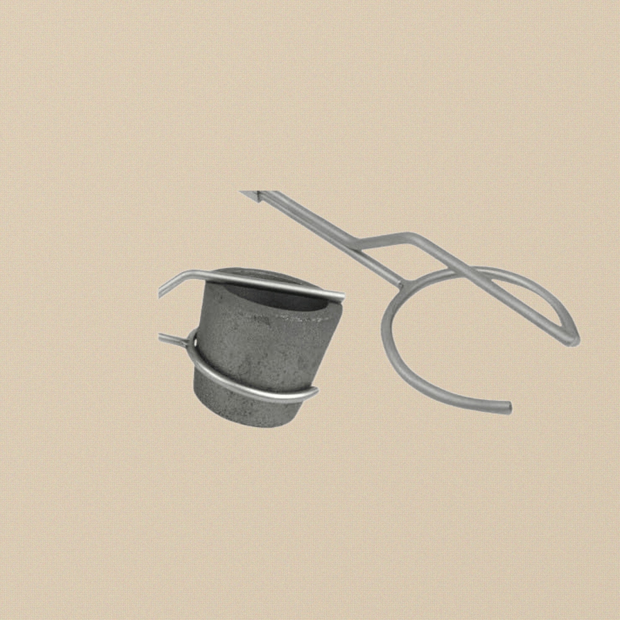 Exclusive Metal Crucible Tongs (ONLY) with PVC Handles, Casting and Melting Tool Holder | Jewellery Making Tools | Toolsmith Ltd UK