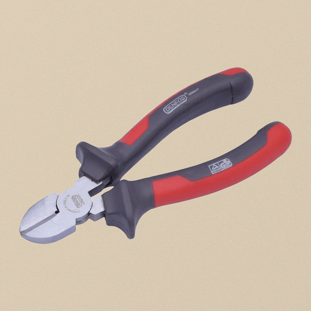 Premium Chromium-Vanadium Steel Diagonal Side Wire Cutters, 5.5 Inch Red and Grey, Professional Electrical Cable Pliers | Jewellery Making Tools | Toolsmith Ltd UK