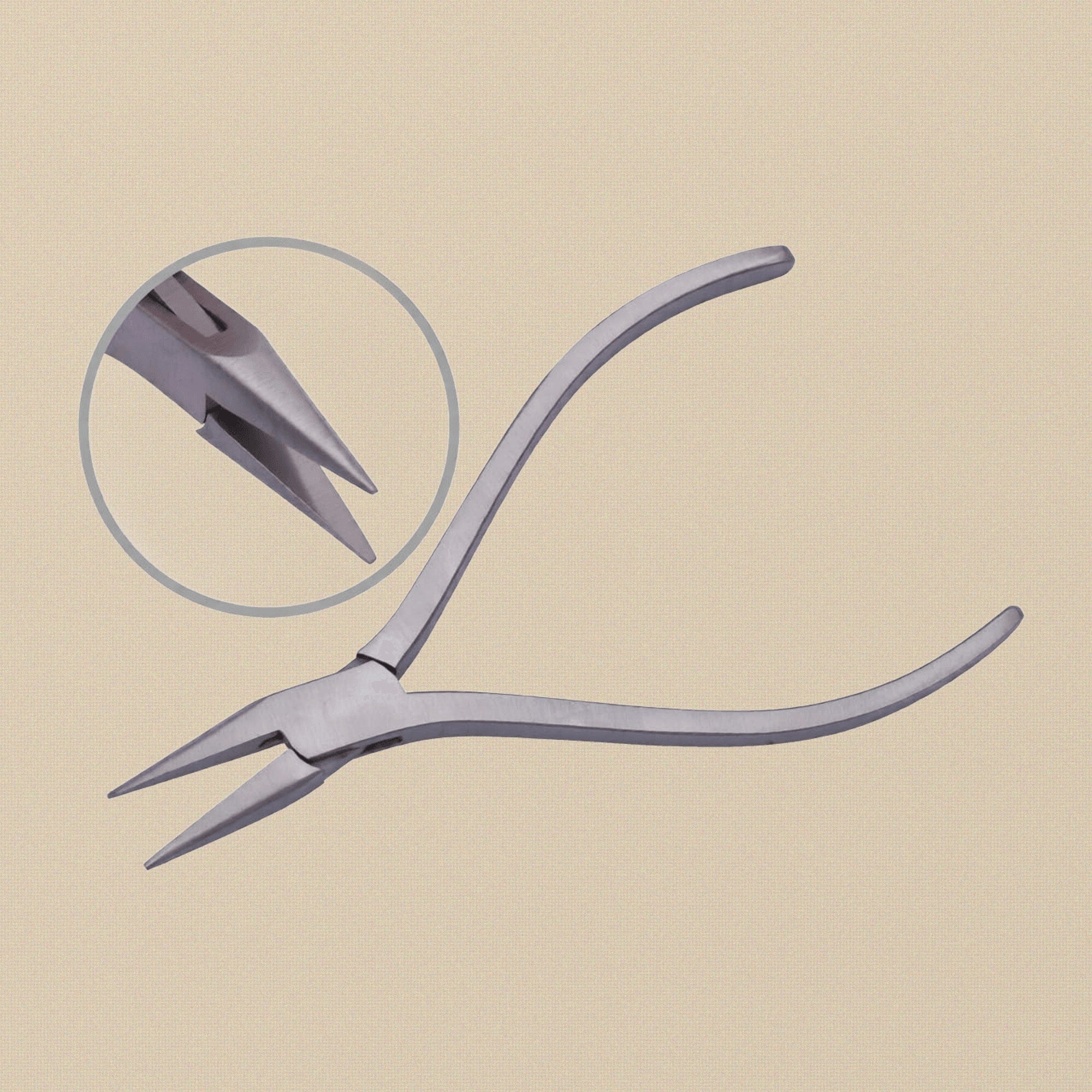 Square Handles Chain Nose Pliers, Stainless Steel, 120mm Slim Line, for Jewellery and Optical Work | Jewellery Making Tools | Toolsmith Ltd UK