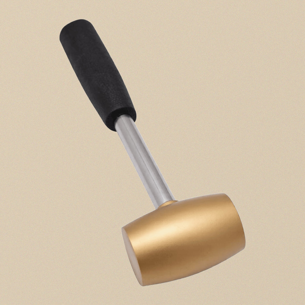 Heavy Duty Brass Hammer Mallet with Steel Handle, 2 LB, Jewellers Silversmith Dapping Tool | Jewellery Making Tools | Toolsmith Ltd UK
