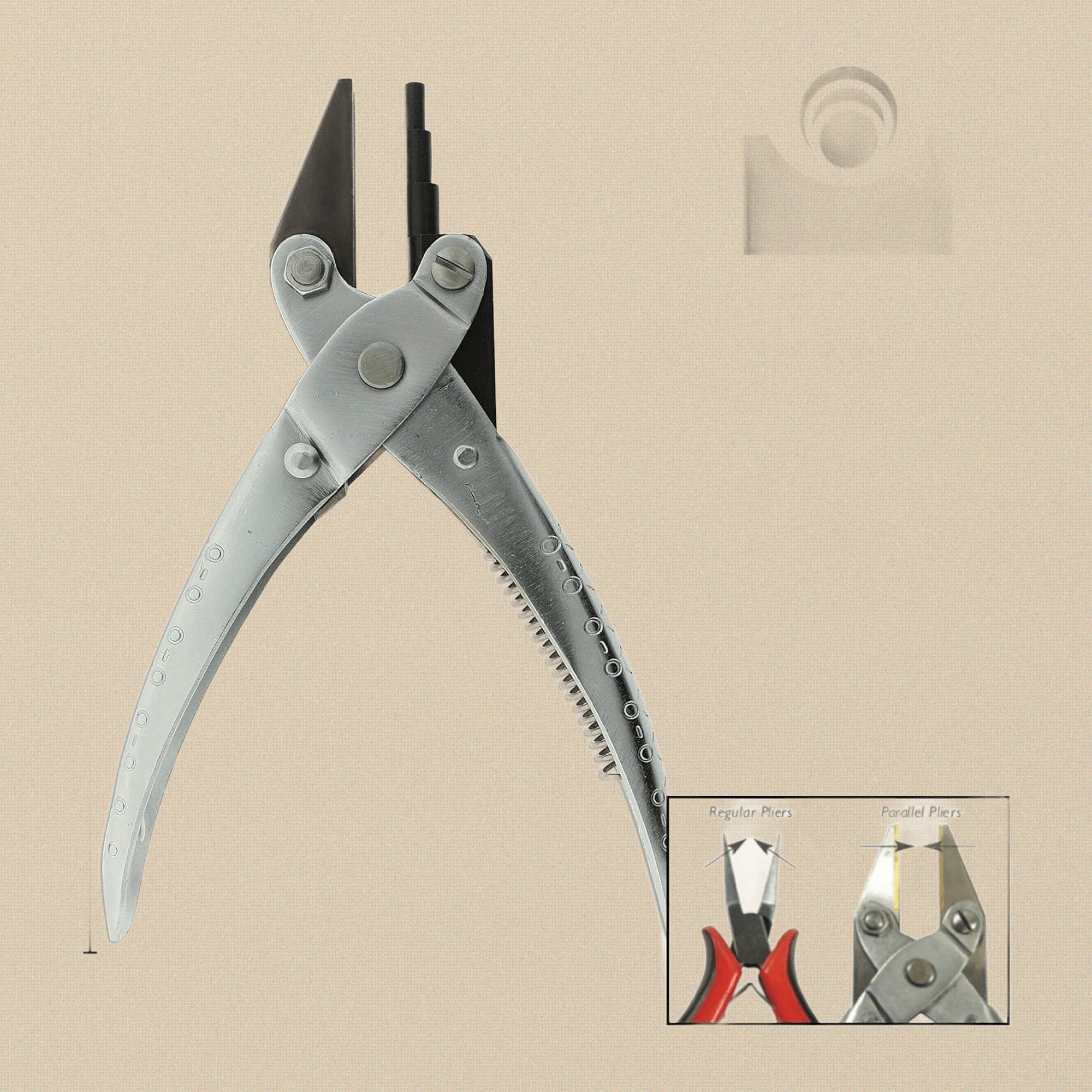 3-Step Round and Concave Parallel Pliers, 140mm, 3-4-5 mm Loops, Jewellery Making Tool with Spring | Jewellery Making Tools | Toolsmith Ltd UK