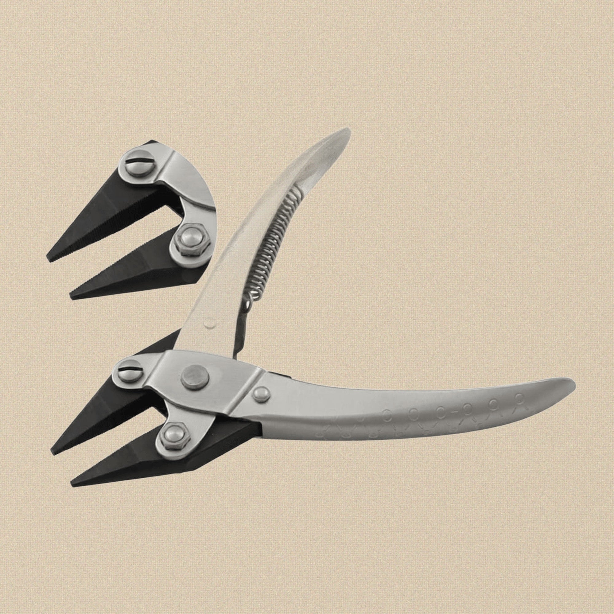 Parallel Action Chain Nose Pliers with Serrated Jaws, Carbon Steel, 140mm, Silver, for Jewellery Crafts Wire Work | Jewellery Making Tools | Toolsmith Ltd UK