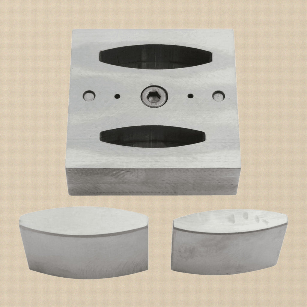 Narrow Oval Steel Disc Cutter, 2 Punch Design, 21/4" x 5/8"and 2" x 9/16", Metal Sheet Jewellery Tool | Jewellery Making Tools | Toolsmith Ltd UK