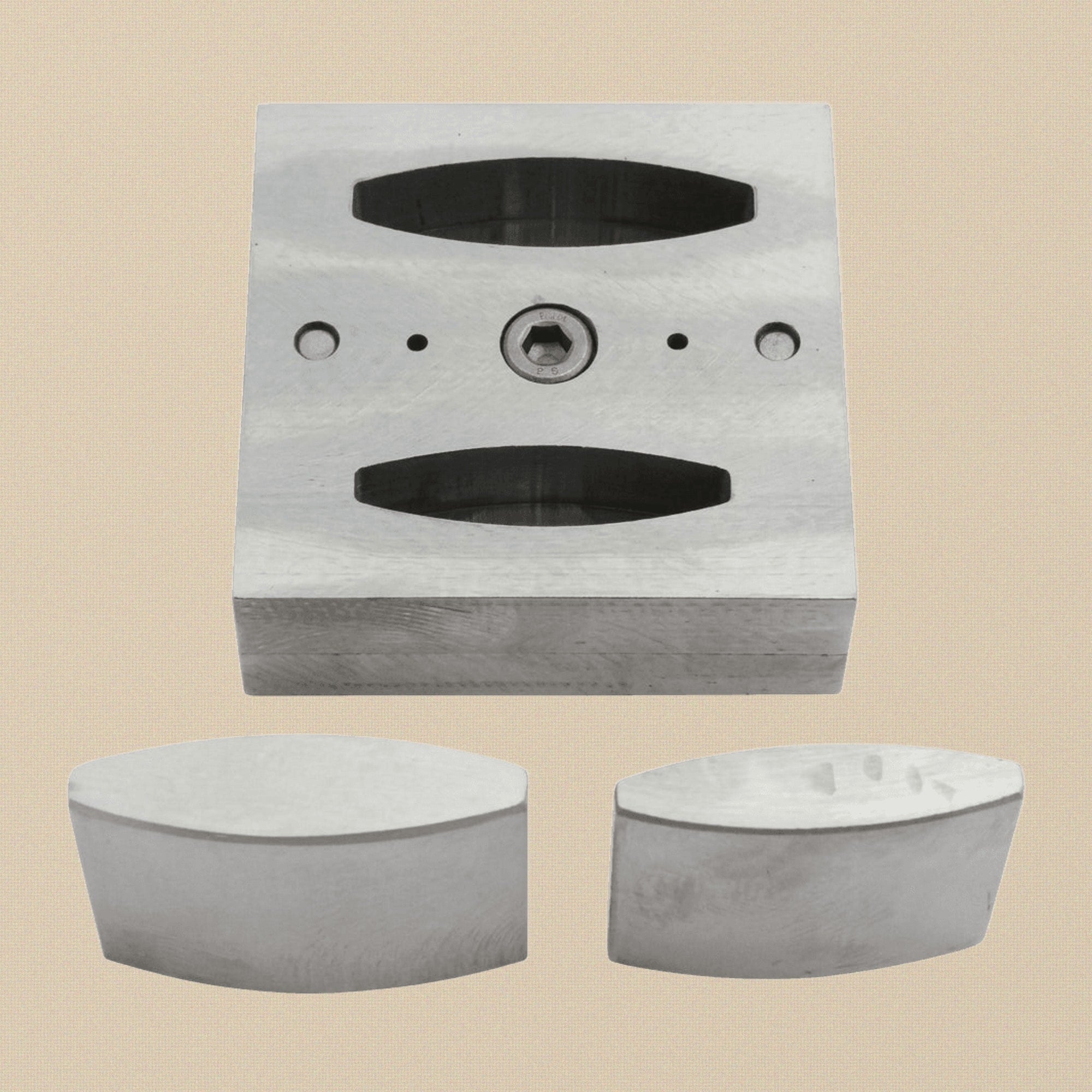 Narrow Oval Steel Disc Cutter, 2 Punch Design, 21/4" x 5/8"and 2" x 9/16", Metal Sheet Jewellery Tool | Jewellery Making Tools | Toolsmith Ltd UK