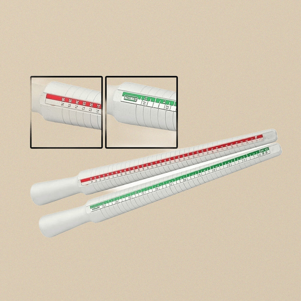 1 x Premium Metal Ring Sizer Stick Mandrel in Dull Finish, US Sizes for Male and Female | Jewellery Making Tools | Toolsmith Ltd UK