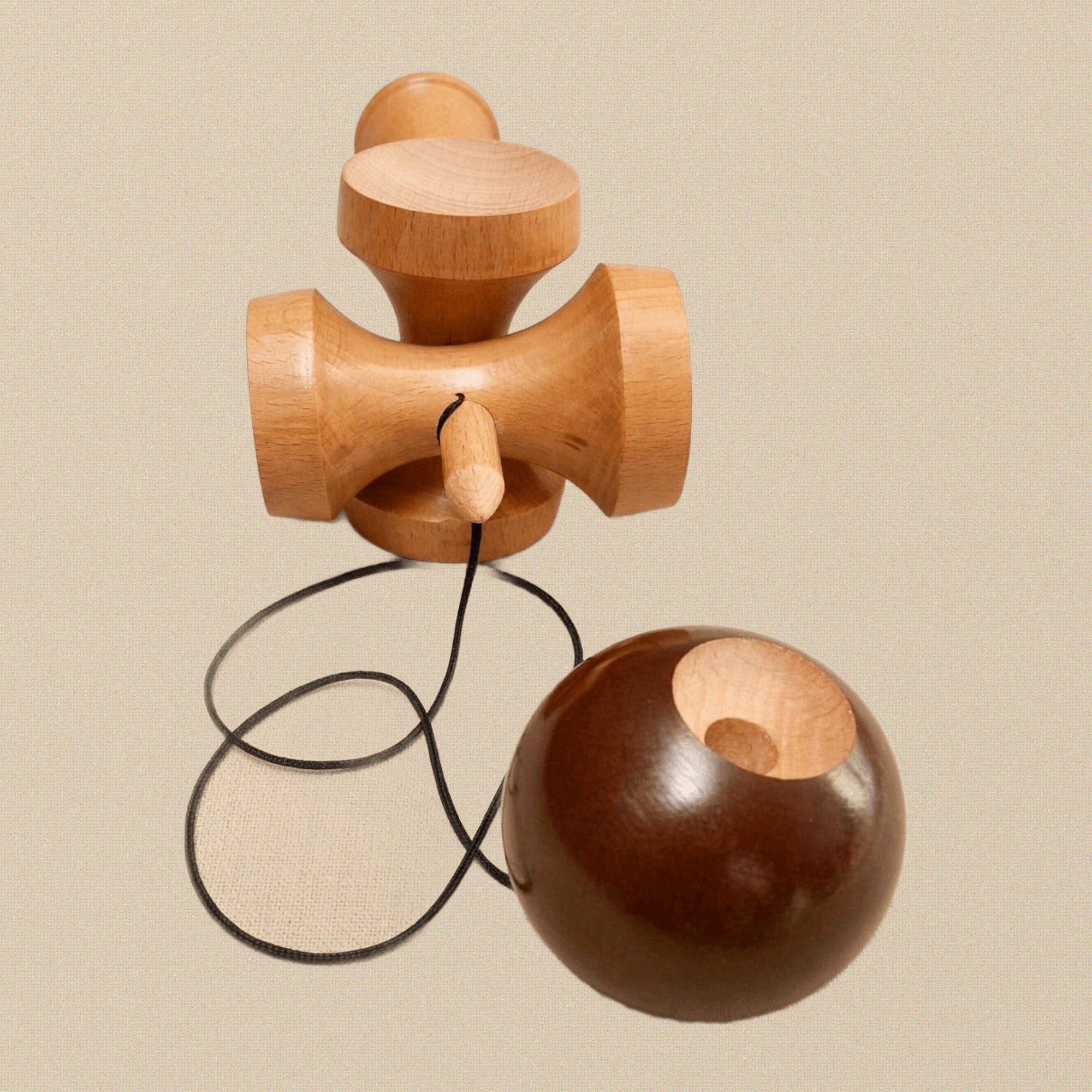 Professional Wooden Kendama Toy, Brown, Beech Wood, 5-Way Competition Style, Glistening Finish | Hobby & Craft Tools | Toolsmith Ltd UK