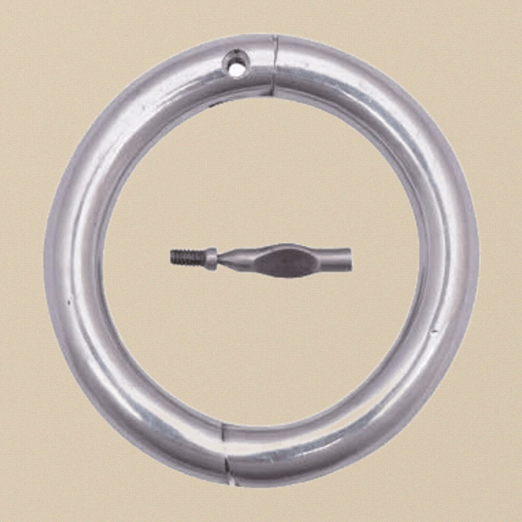 Professional Veterinary 2.5 Inch Aluminum Bull Nose Ring, Silver, Farm Animal Cattle Equipment with Free Installation Key | Veterinary Instruments | Toolsmith Ltd UK