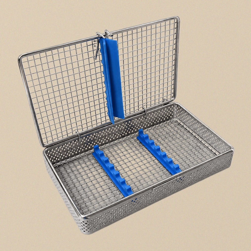 Stainless Steel Autoclave Tray for 7 Instruments, 195 x 105 mm | Dental Instruments | Toolsmith Ltd UK